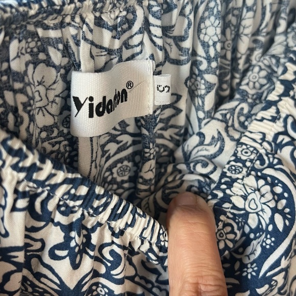 Blue and white strapless maxi dress - Picture 5 of 8